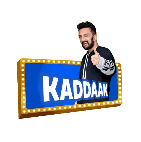 Man Giving Thumbs Up Behind Kaddaak Sign Sticker