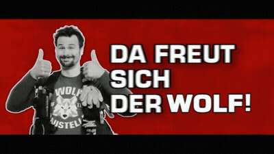 Man Giving Thumbs Up Da Freut Sich Der Wolf GIF