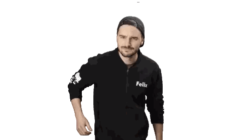 Man Giving Thumbs Up Felix Sweatshirt Sticker