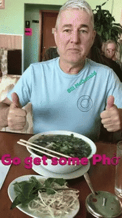 Man Giving Thumbs Up Next To Bowl Of Food GIF