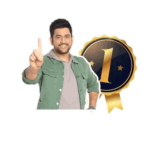 Man Giving Thumbs Up Next To Tum Aadi Mi Medal Sticker