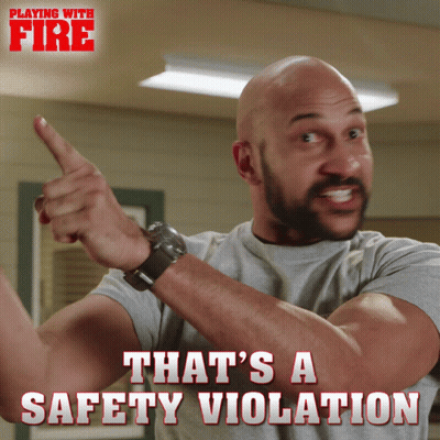 Man Giving Thumbs Up Saying That's A Safety Violation GIF