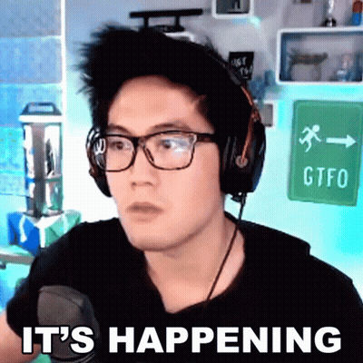 Man Glasses And Headphones Saying It's Happening GTFO GIF