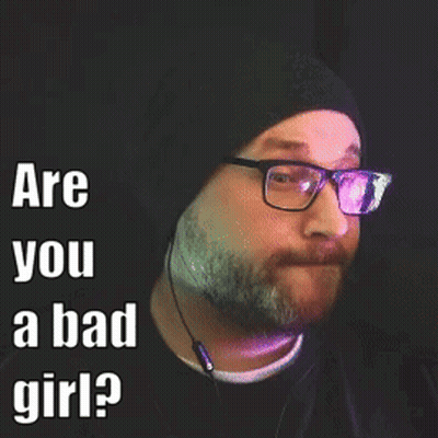 Man Glasses Beanie Funny Face Are You A Bad Girl GIF
