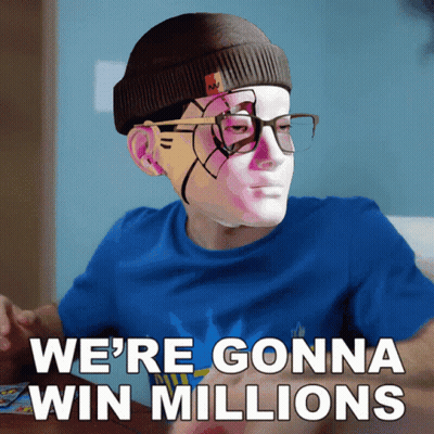 Man Glasses Beanie We Gonna Win Millions GIF