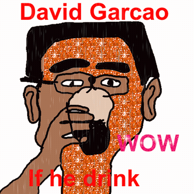 Man Glasses Beard Says David Garcao If He Drink GIF