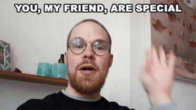 Man Glasses Black Shirt Says You My Friend Are Special GIF
