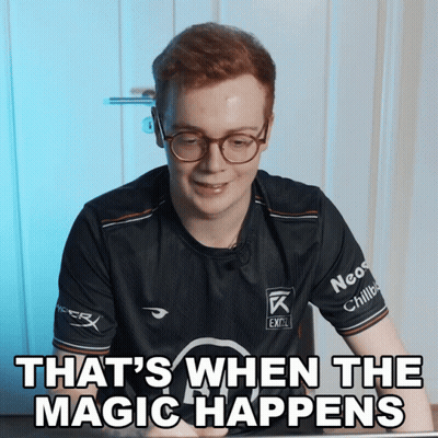 Man Glasses Black Shirt That's When Magic Happens GIF