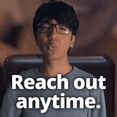 Man Glasses Blowing Kiss Reach Out Anytime GIF