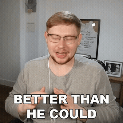 Man Glasses Earbuds Says Better Than He Could GIF