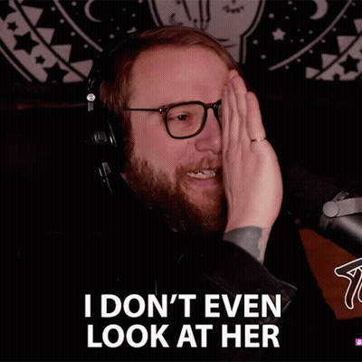 Man Glasses Headphones I Don't Even Look At Her GIF