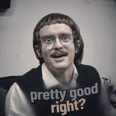 Man Glasses Mustache Pretty Good Right Vest GIF