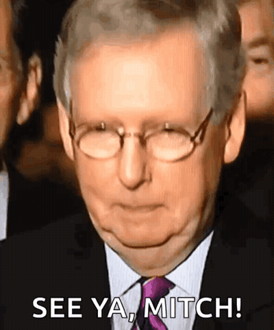 Man Glasses Purple Tie Says See Ya Mitch GIF