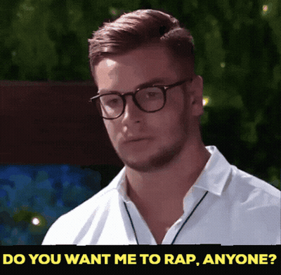 Man Glasses White Shirt Do You Want Me To Rap Anyone GIF