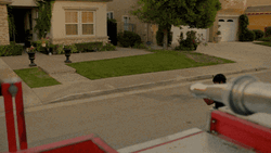 Man Got Blasted By Water Using Fire Hose GIF