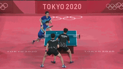 Man Got Hit In Face Playing Table Tennis GIF
