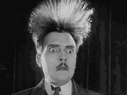 Man Hair Up Static Electricity Shock