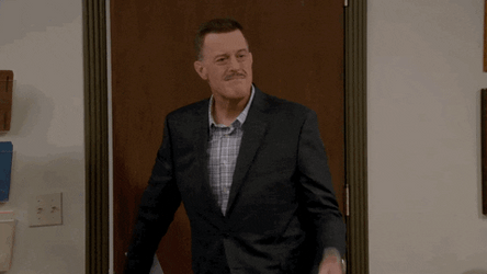 Man Hand Gesture Blah Before Leaving Office GIF