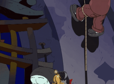 Man Hanging From Rope Ay Dick Already Dead GIF