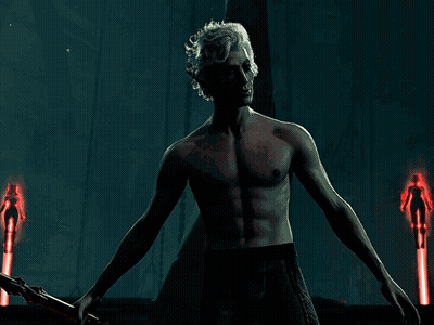 Man Hanging From Rope Saying Evil GIF