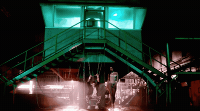 Man Hanging From Swing Chain GIF