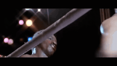 Man Hanging Upside Down In Boxing Ring GIF