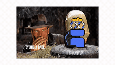 Man Hat Covering Mouth Eyeing A Rare Pixelated GIF