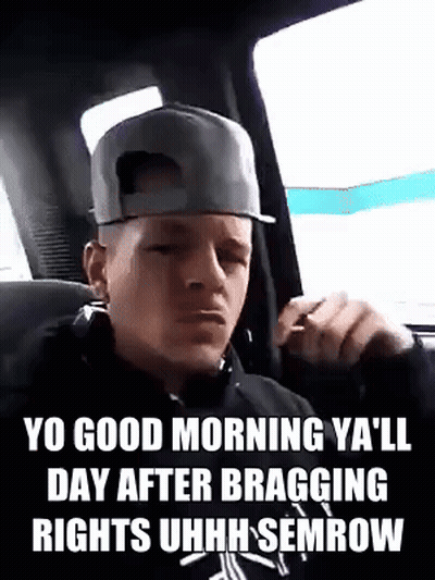 Man Hat Headphones Yo Good Morning Y'all Bragging GIF