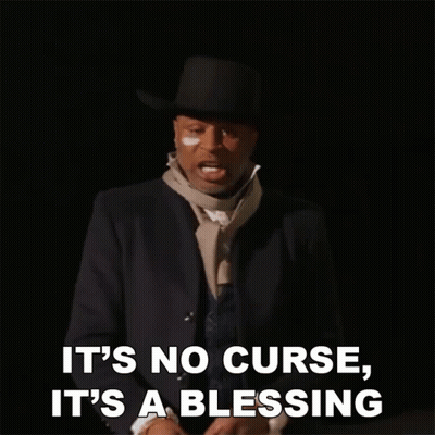 Man Hat Scarf No Curse It's A Blessing GIF