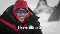 Man Hates Cold Snow Outside GIF