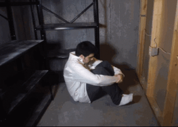 Man Having Trauma Knee Chest Position GIF