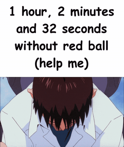 Man Head Down 1 Hour 2 Minutes 32 Seconds Without Red Ball Help Me GIF