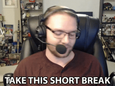 Man Headphones Microphone Says Take This Short Break GIF