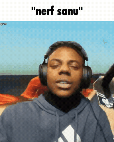 Man Headphones Nerf Sanu GIF