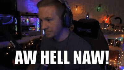 Man Headphones Saying Aw Hell Naw Computer GIF