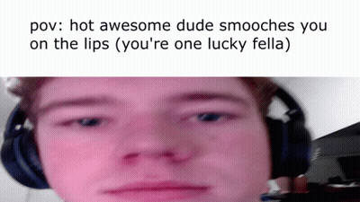 Man Headphones Saying Hot Awesome Dude Smooches You GIF