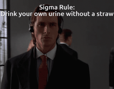 Man Headphones Sigma Rule Drink Urine Without Straw GIF