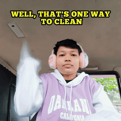 Man Headphones Well That's One Way To Clean GIF