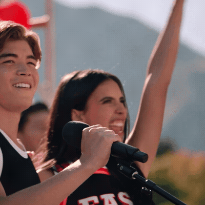 Man High-Fiving Owen Microphone GIF