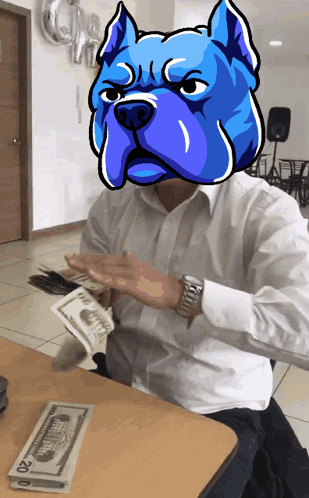 Man Holding $20 Bills To Face GIF