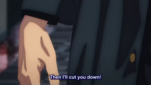 Man Holding Another Man's Hand Then I'll Cut You Down GIF