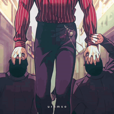 Man Holding Another Man's Head Saying Uramso GIF