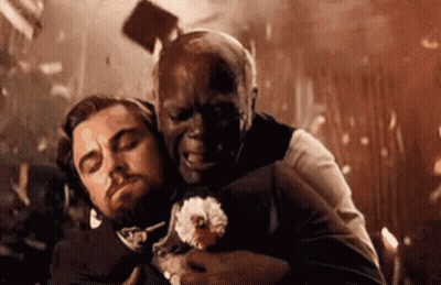 Man Holding Another Man's Head With Flying Hammer GIF