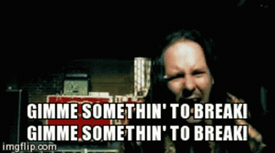 Man Holding Another Man Saying Gimme Somethin To Break GIF