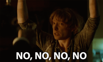 Man Holding Arms Up Saying No No No No GIF