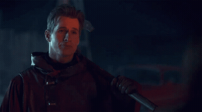 Man Holding Axe And Tuesday Text GIF