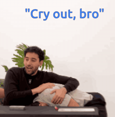 Man Holding Baby Cry Out Bro GIF