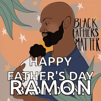 Man Holding Baby Happy Father's Day Ramon GIF
