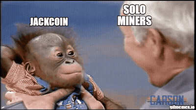 Man Holding Baby Monkey Saying Solo Miners GIF