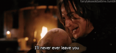 Man Holding Baby Saying I'll Never Ever Leave You GIF